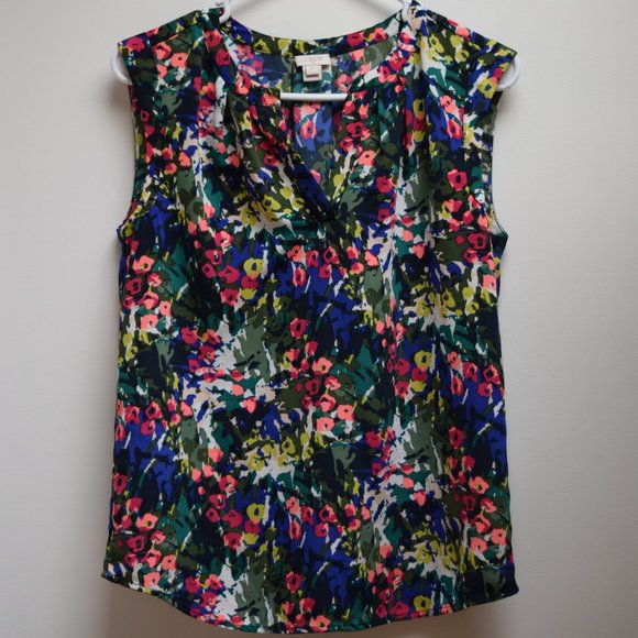 J. Crew Tops - J. Crew Sleeveless Floral Shell in Women's Size 6